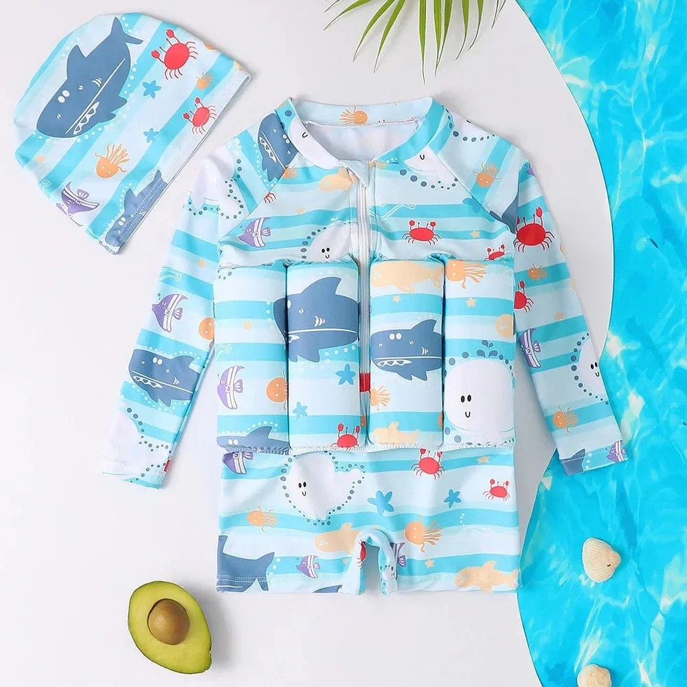 One-Piece Floatable Kids Swimsuit - Image 10