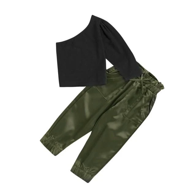 One Shoulder Top and Pants Set - Image 10