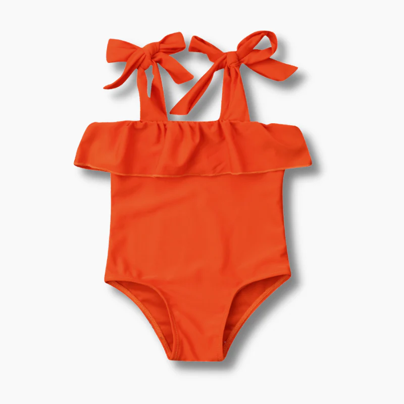 Orange One Piece Swimsuit