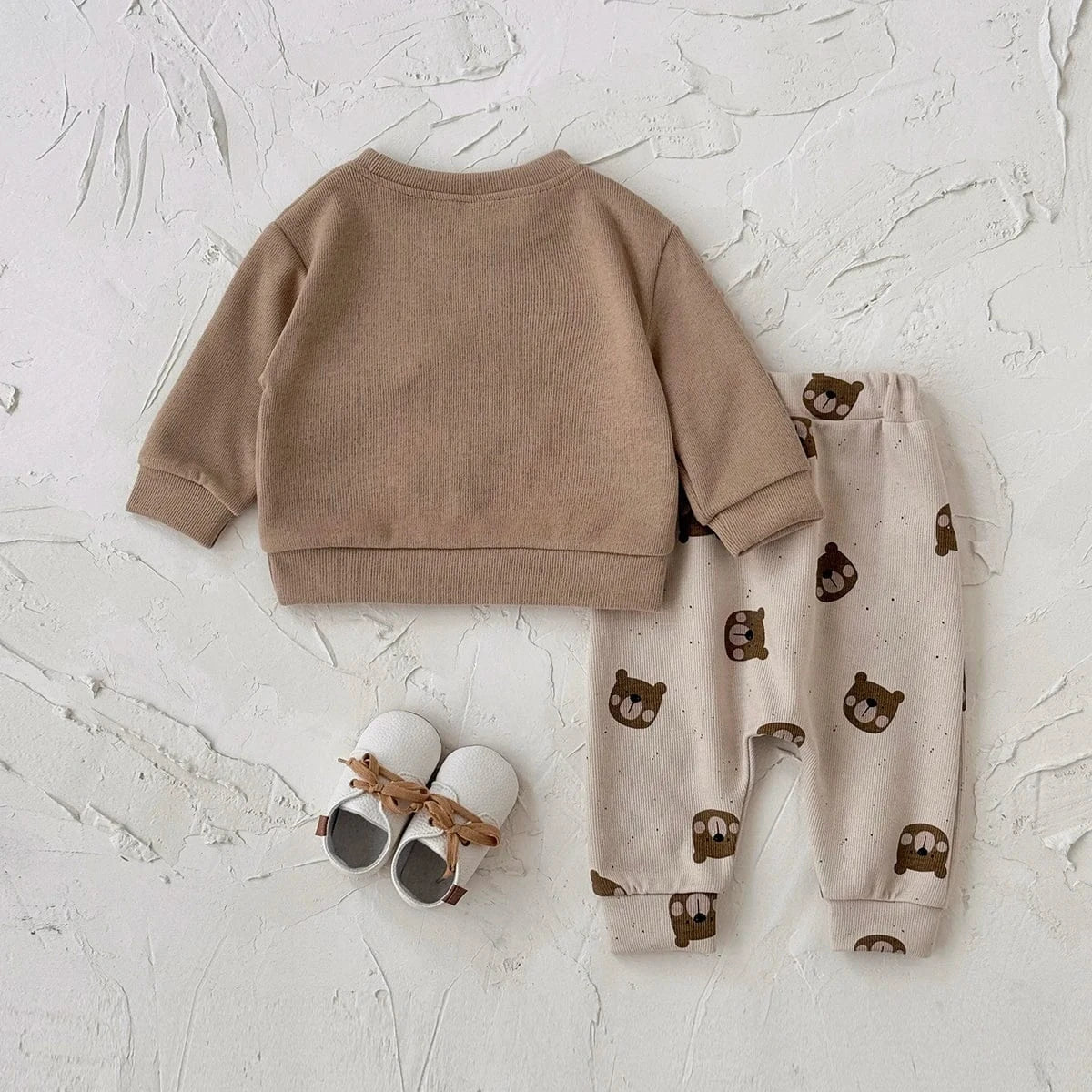 Peek-a-Boo Bear Pocket Sweatshirt & Pants Set - Image 5