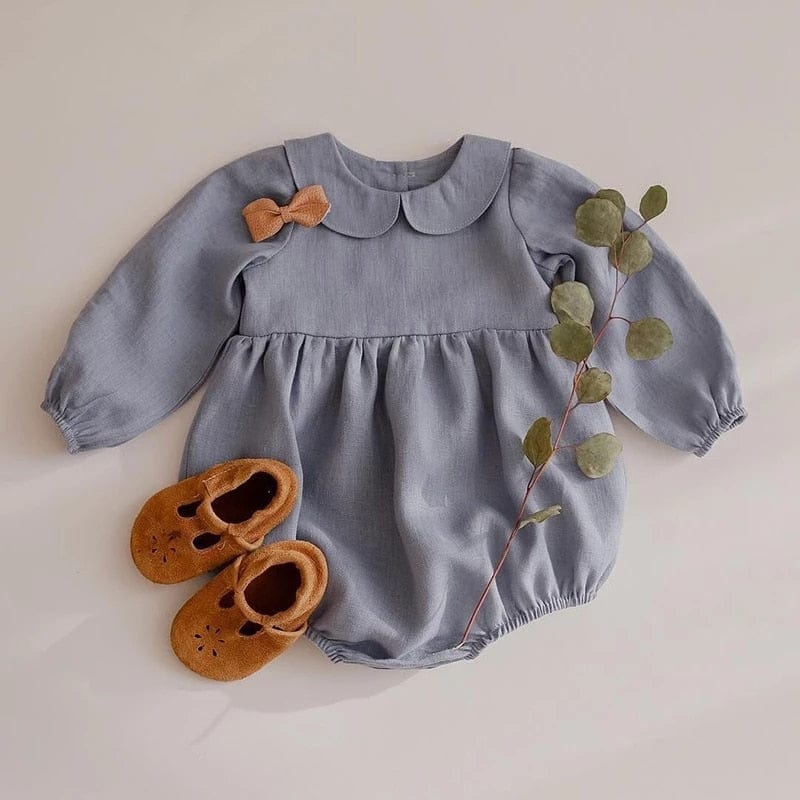 Peter Pan Collar Baby Girl Romper - Image 2
