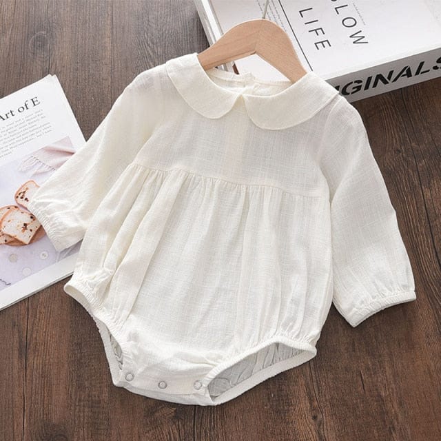 Peter Pan Collar Baby Girl Romper - Image 3