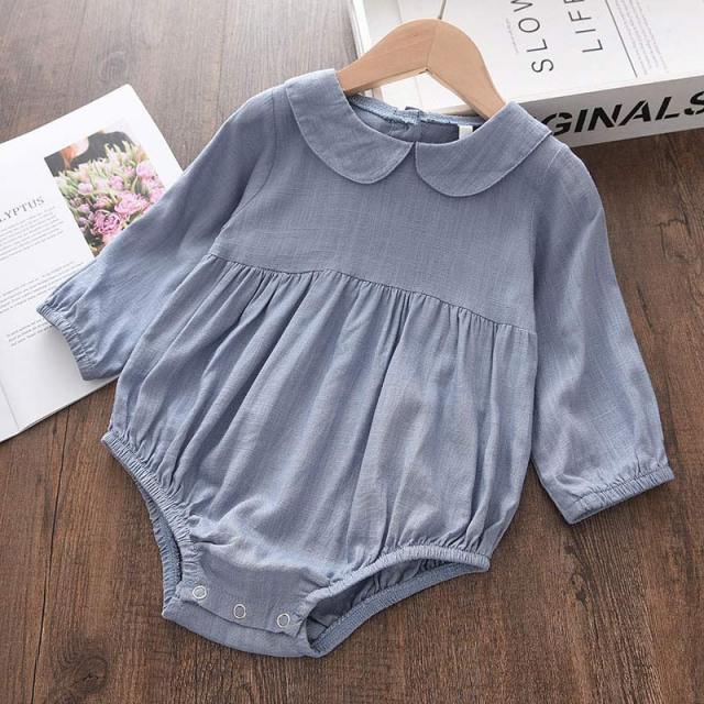 Peter Pan Collar Baby Girl Romper - Image 4
