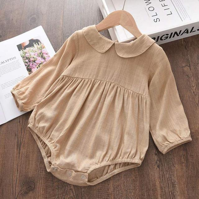 Peter Pan Collar Baby Girl Romper - Image 5