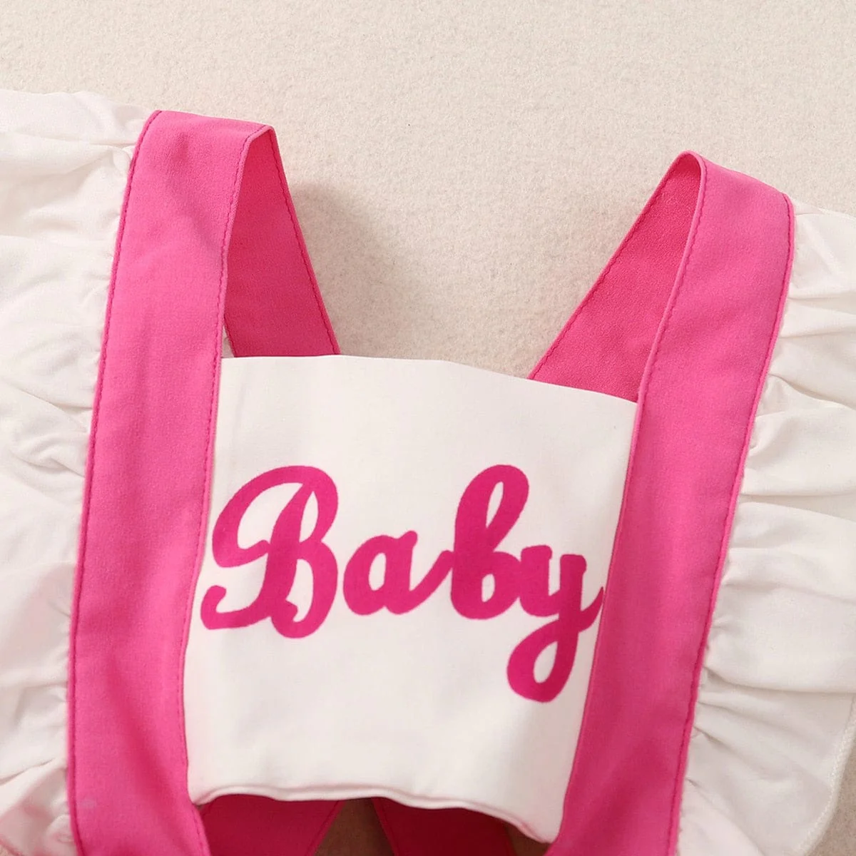 Pink Baby Romper with Headband - Image 7