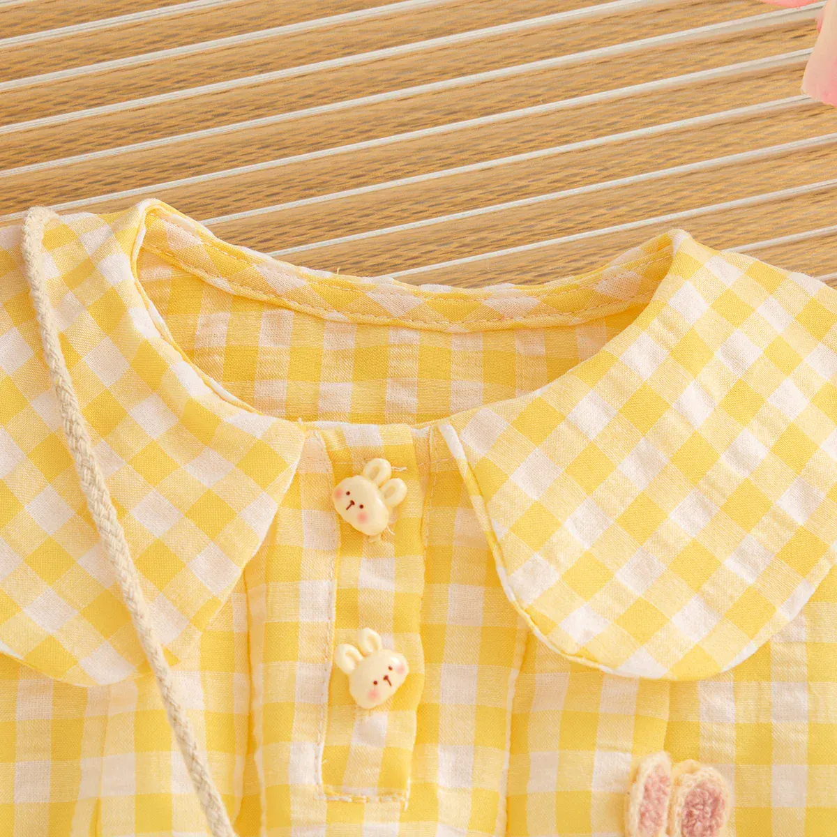 Plaid Dress & Matching Bunny Bag Set - Image 6