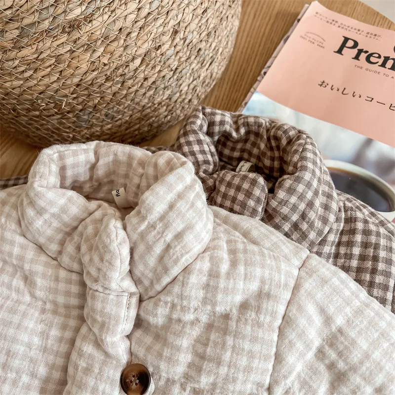 Plaid Fleece-Lined Winter Coat - Image 7