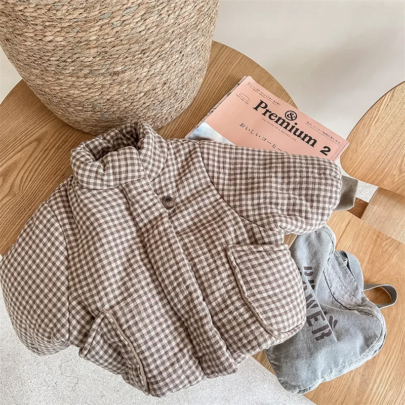 Plaid Fleece-Lined Winter Coat - Image 9