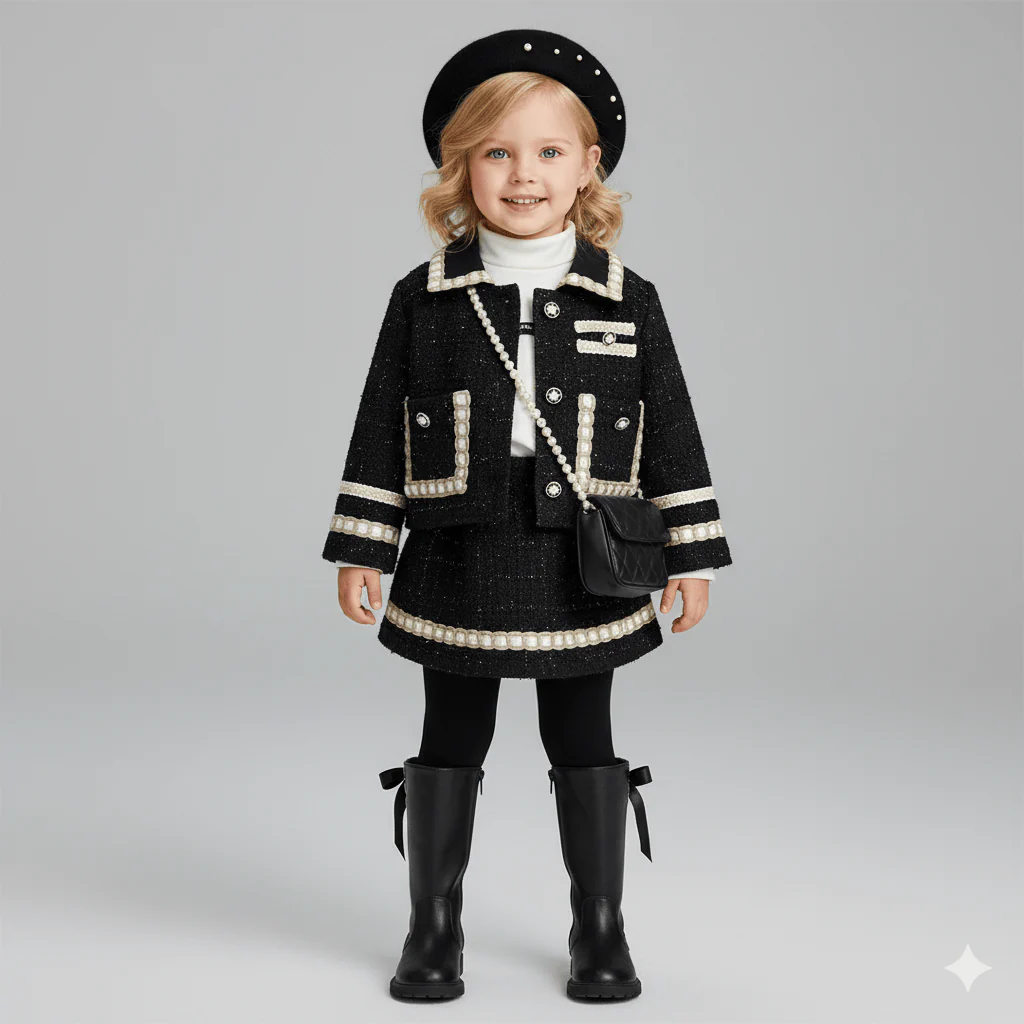 Plaid Print Button Front Jacket and Skirt Set - Image 13