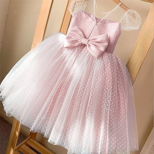 Polka Dot Bow Back Princess Dress - Image 4