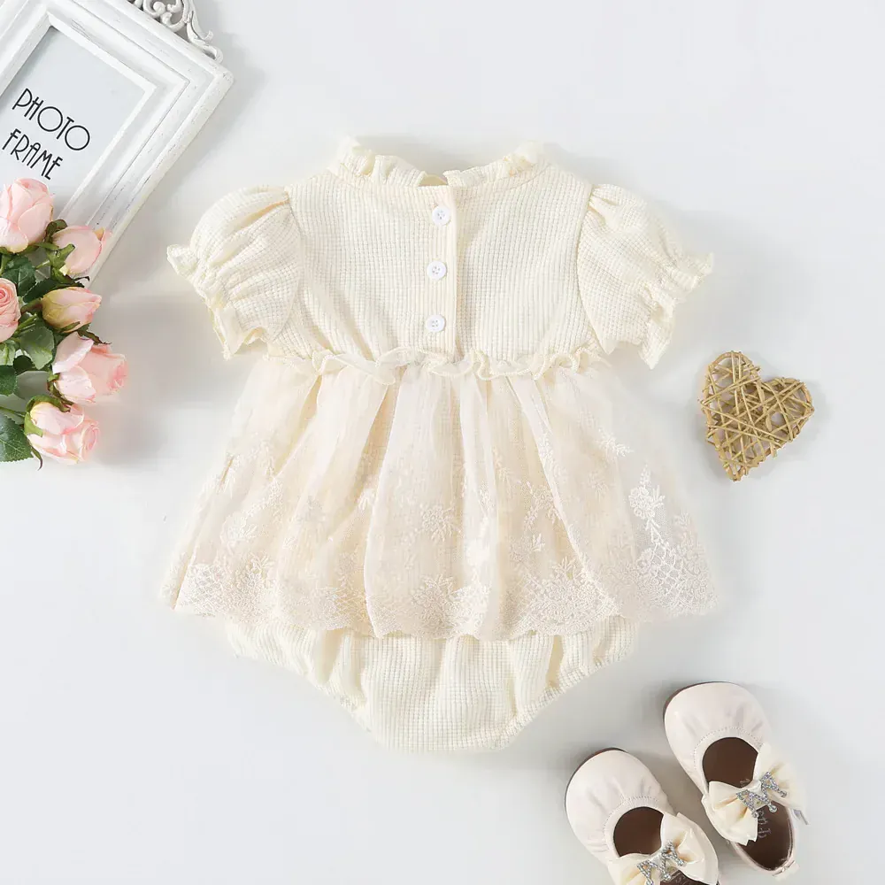 Princess Baby Girl Tutu Lace Bodysuit - Image 3
