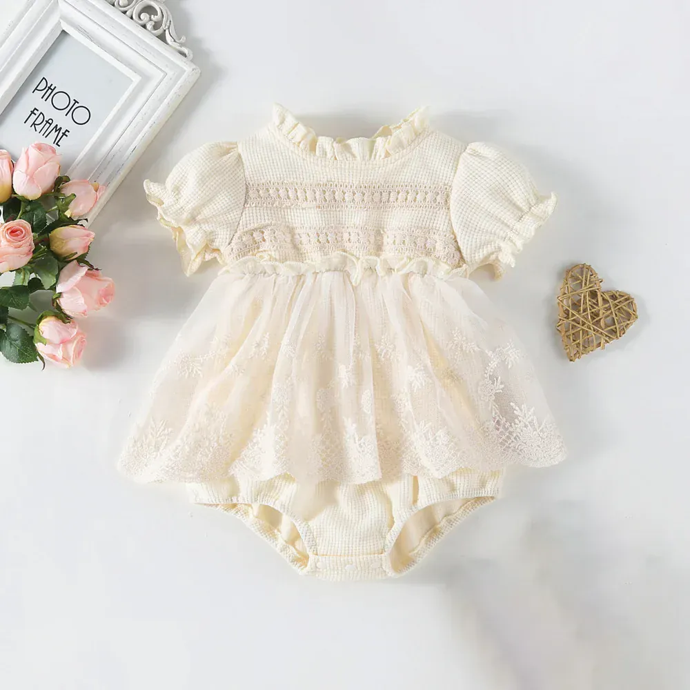 Princess Baby Girl Tutu Lace Bodysuit - Image 8