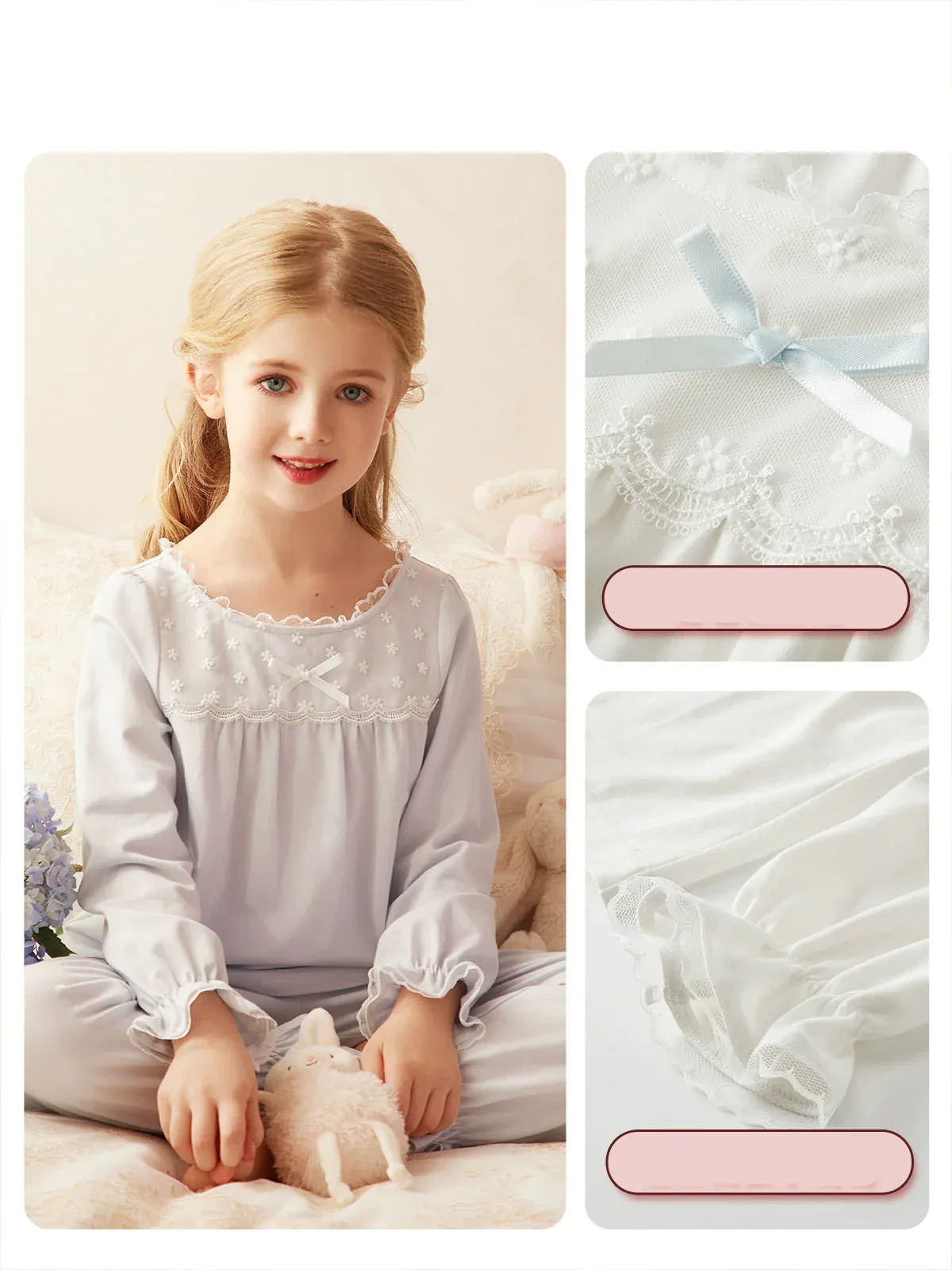 Princess Style Pajamas Set for Girls - Image 4