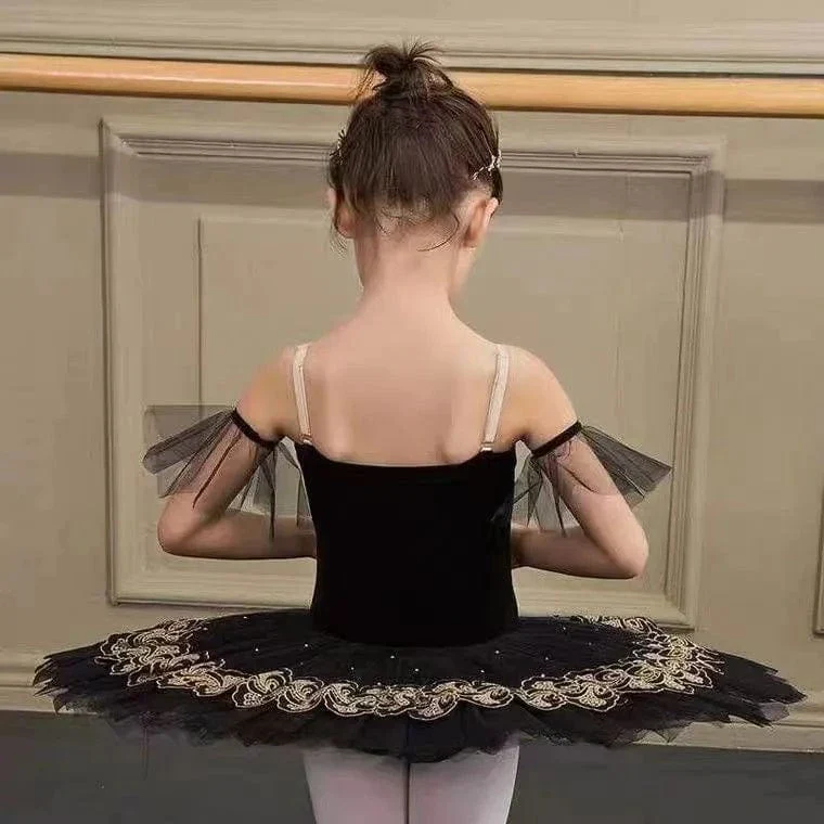 Professional Black Ballet Tutu Dress for Girls - Image 5
