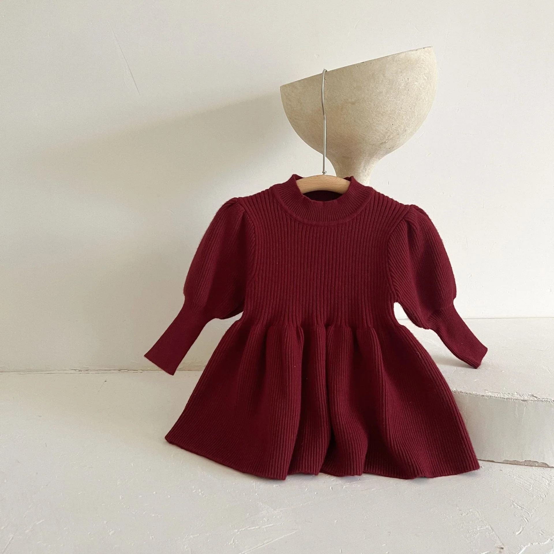 Puff Knit Dress - Image 5