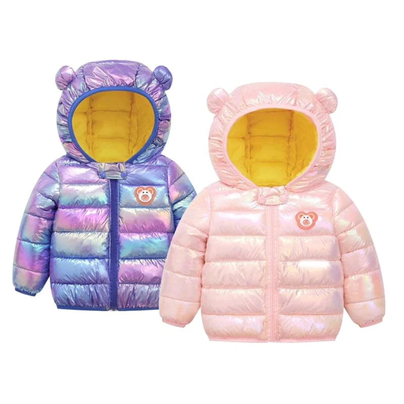 Puffer Jacket with Bear Ears - Image 2