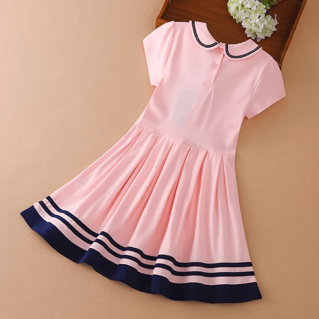Retro Sailor Collar Girls Dress - Image 13
