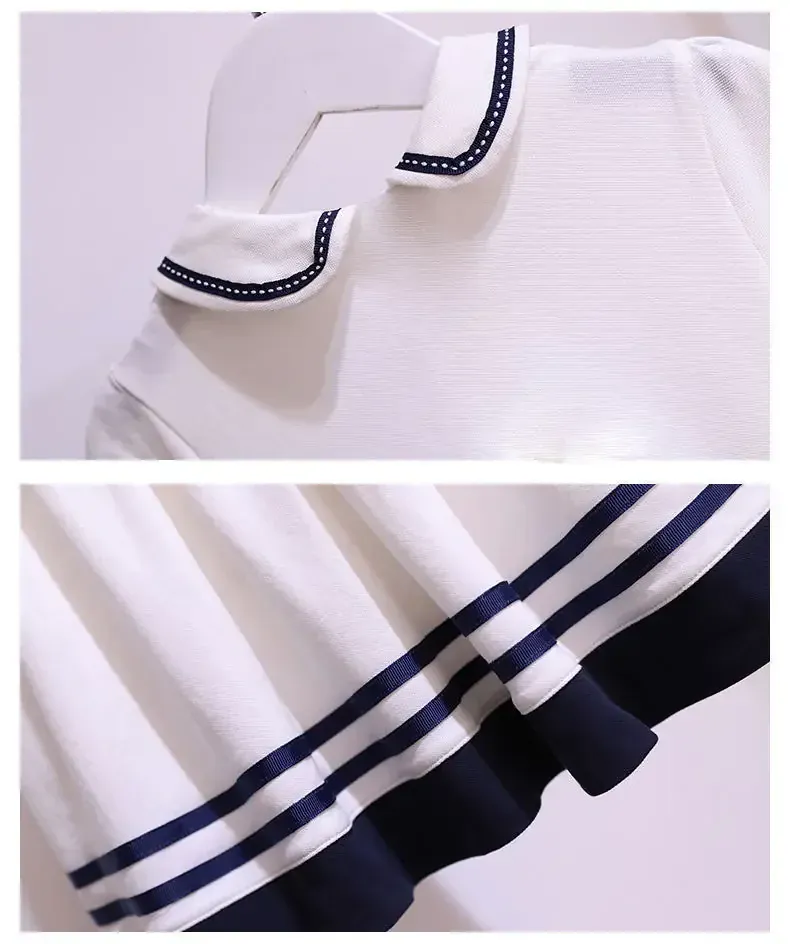 Retro Sailor Collar Girls Dress - Image 9