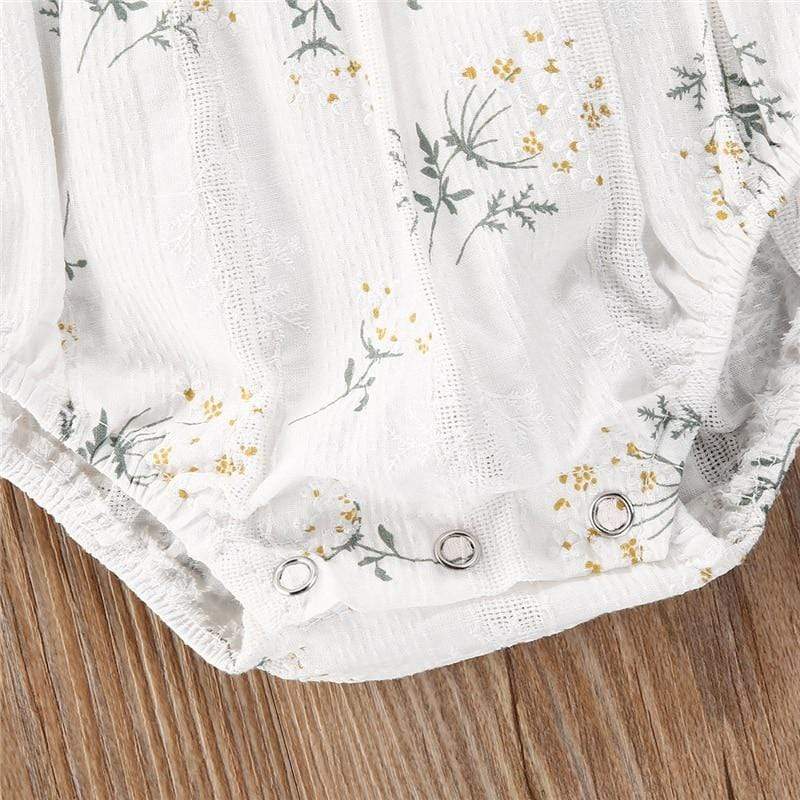 White Ruffle Baby Romper - Image 8