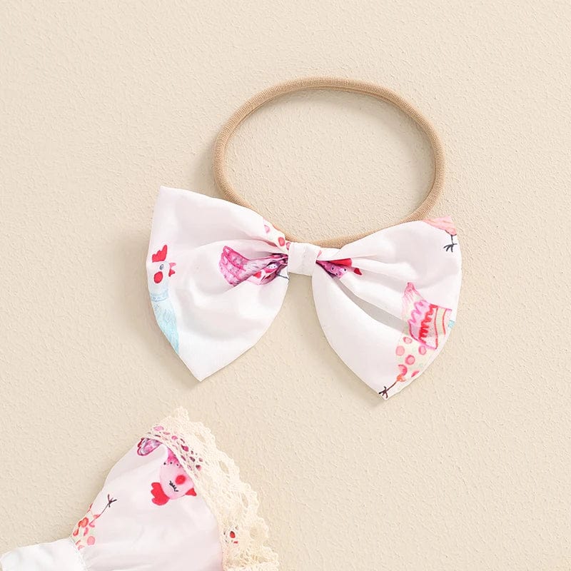 Rooster Print Baby Romper - Image 6