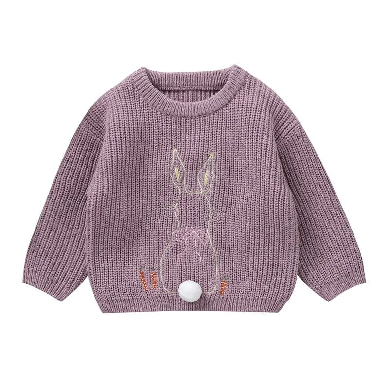 Round Neck Bunny Knitted Sweater - Image 8