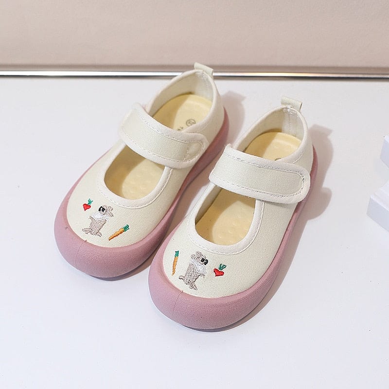 Round Toe Mary Jane Canvas Shoes - Image 2