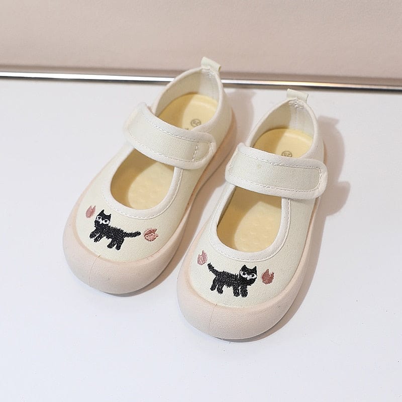 Round Toe Mary Jane Canvas Shoes - Image 4