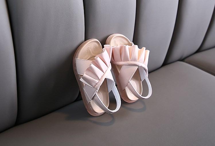 Ruffle Trim Slide Sandals - Image 12