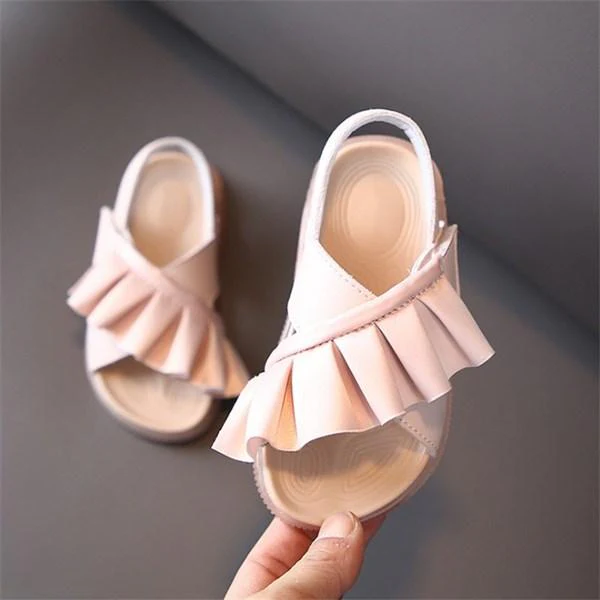 Ruffle Trim Slide Sandals - Image 16