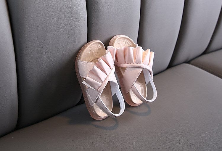 Ruffle Trim Slide Sandals - Image 22