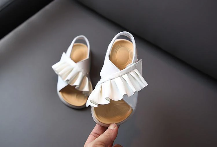 Ruffle Trim Slide Sandals - Image 9