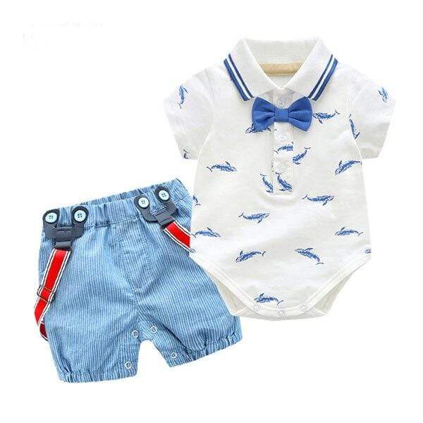 Shark Print Bodysuit Outfit - Image 3
