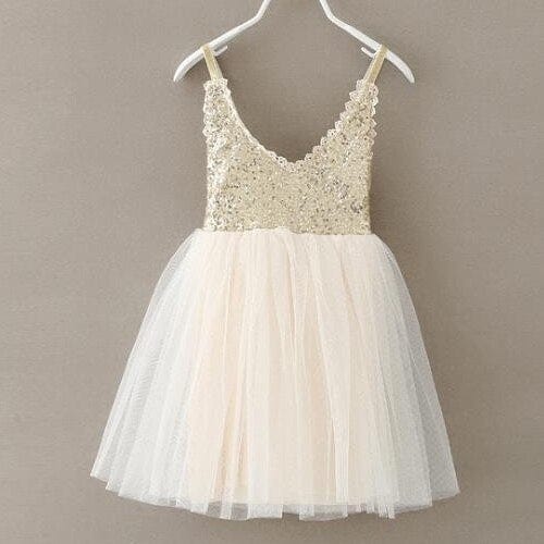 Short Gold Sequin Dress - Image 3