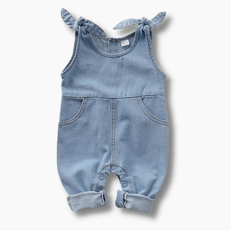 Sleeveless Denim Jumpsuit