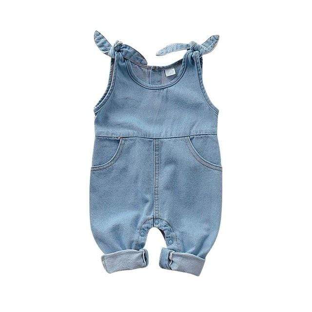 Sleeveless Denim Jumpsuit - Image 4