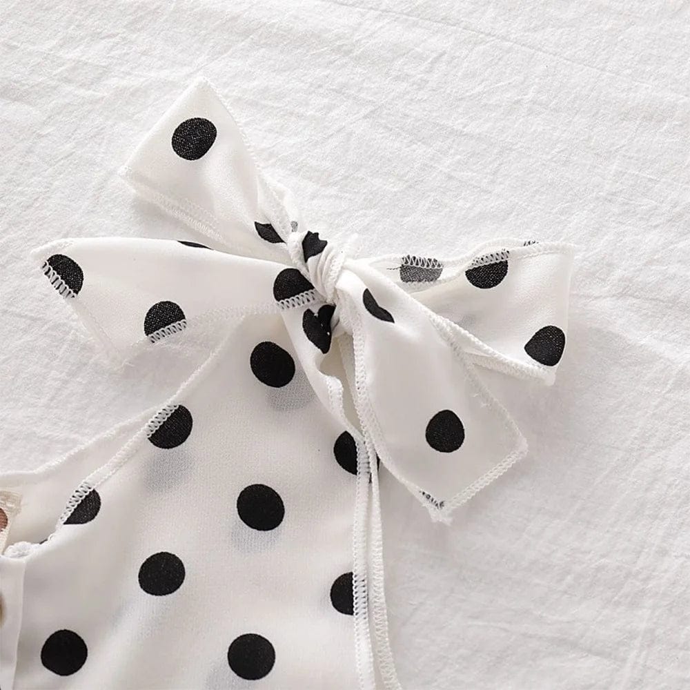 Sleeveless Polka Dot Baby Girl Romper - Image 5