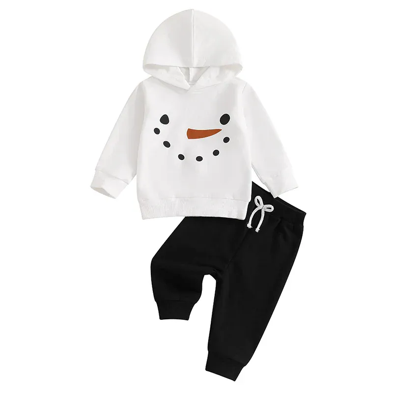 Snowman Face Hoodie & Pants Set - Image 2