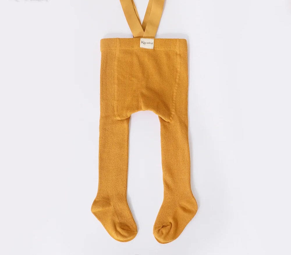 Solid Baby Knit Suspender Tights - Image 11