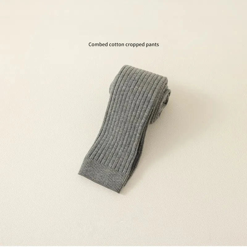 Solid Color Knit Stretch Tights - Image 10