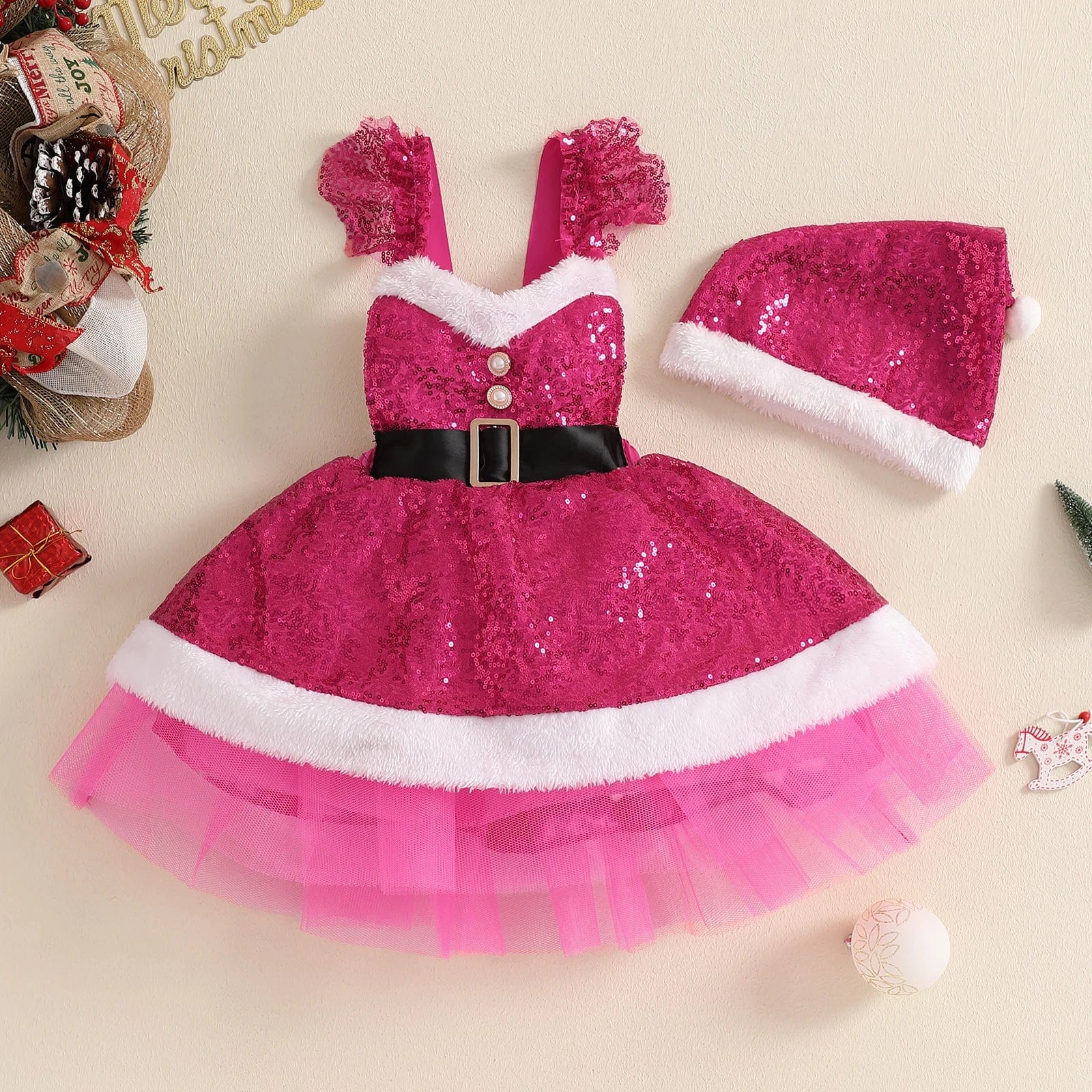 Sparkling Christmas Dress Set for Girls - Image 3