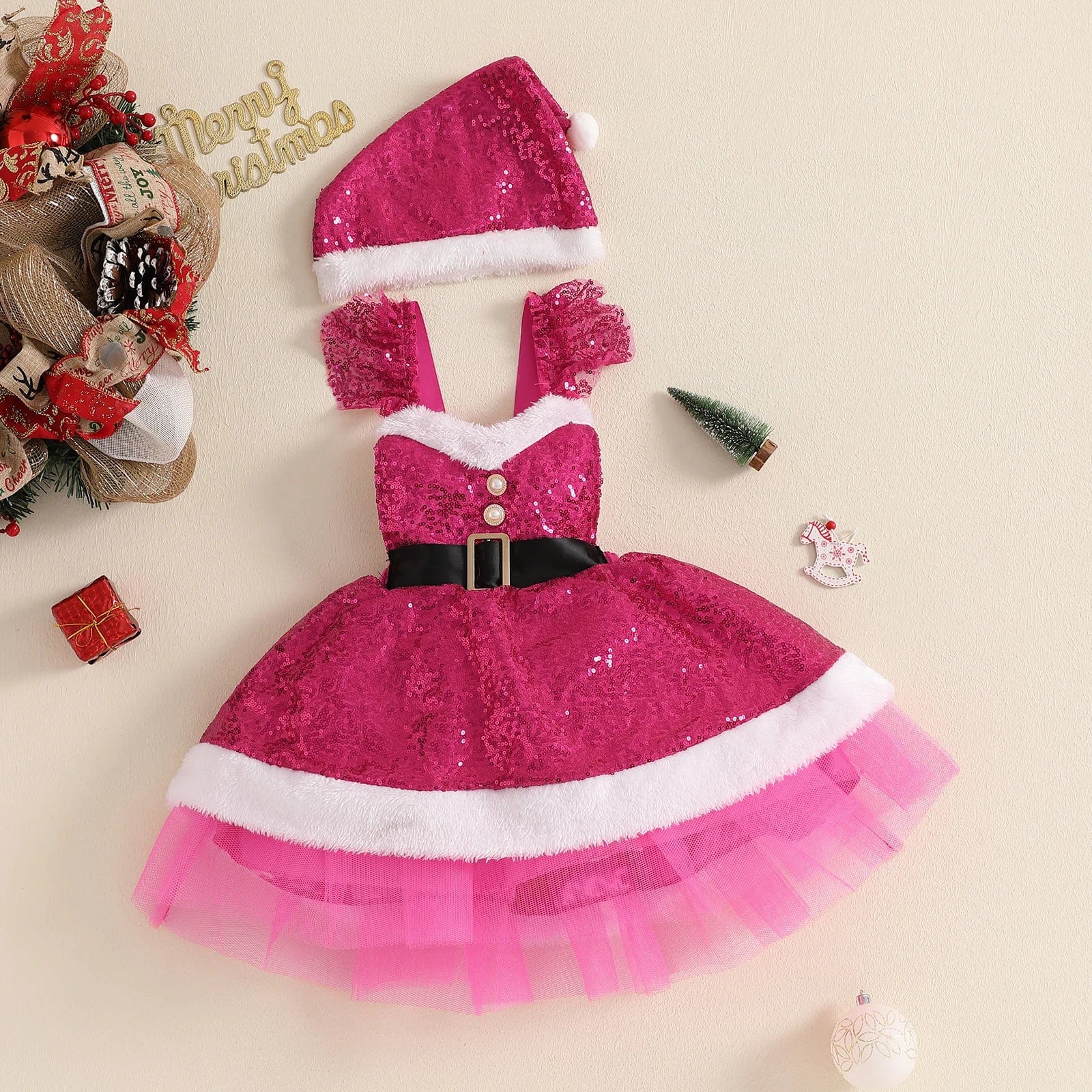 Sparkling Christmas Dress Set for Girls - Image 4