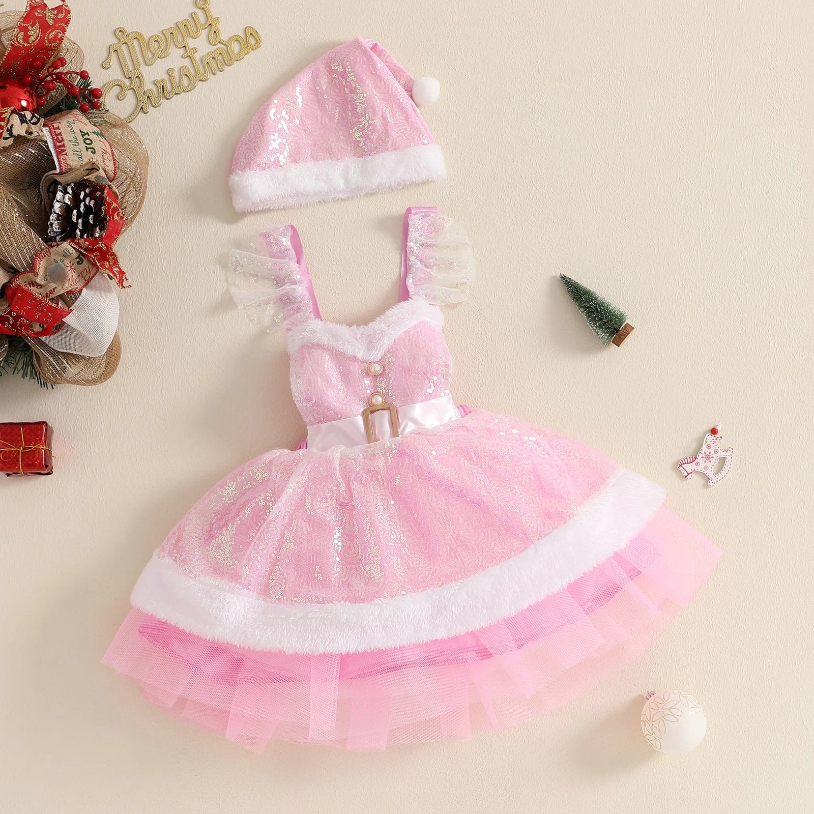 Sparkling Christmas Dress Set for Girls - Image 5