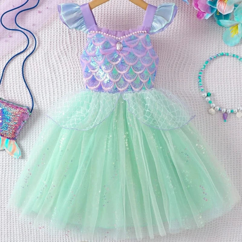 Sparkling Mermaid Princess Dress for Girls - Image 6