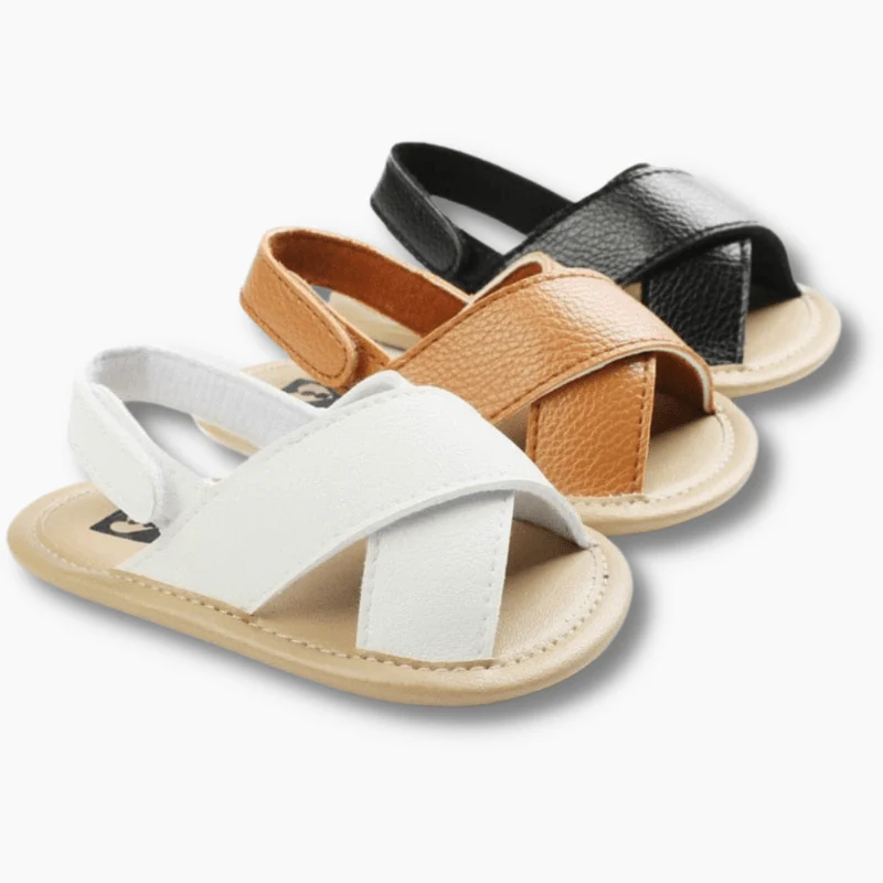 Strap Back Crossover Girls Sandals