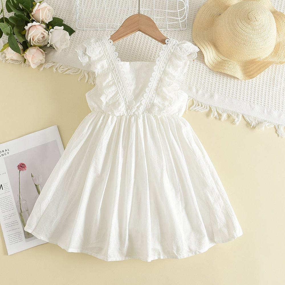 Stylish and Breathable White Summer Dress - Image 2