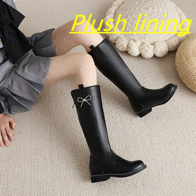Stylish Knee-High Boots with Bow Accent - Image 10