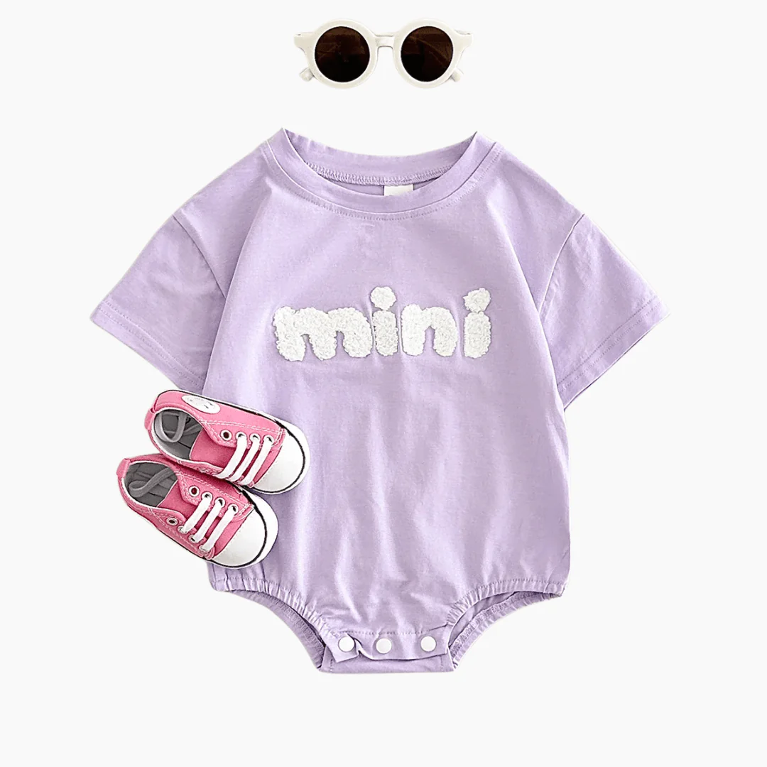 Summer Baby Romper with Plush Letter