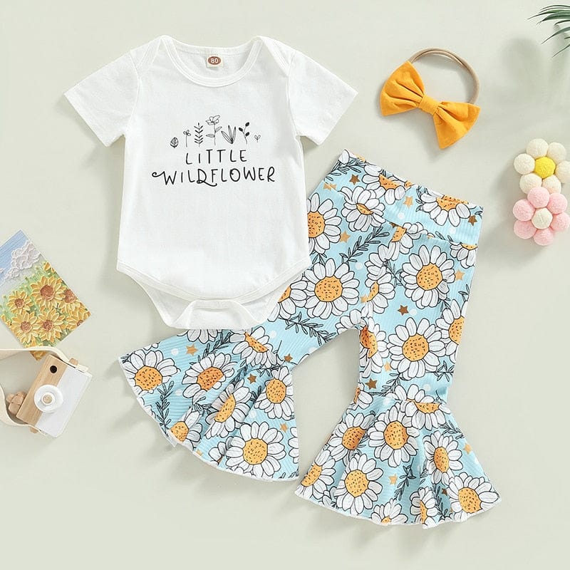 Sunflower Theme 3 Piece Girl Outfit