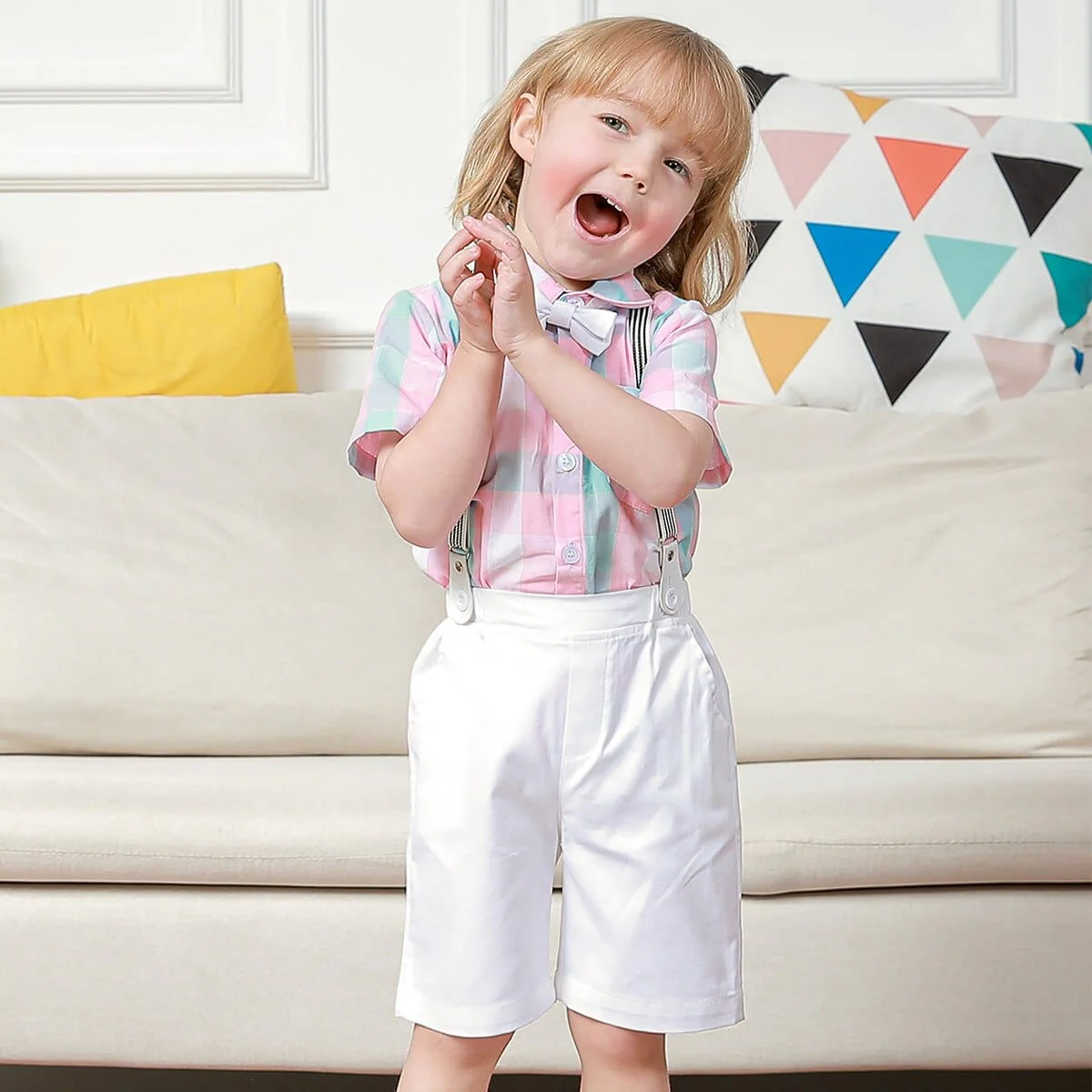 Suspender Boy Bow Tie Smart Outfit - Image 12