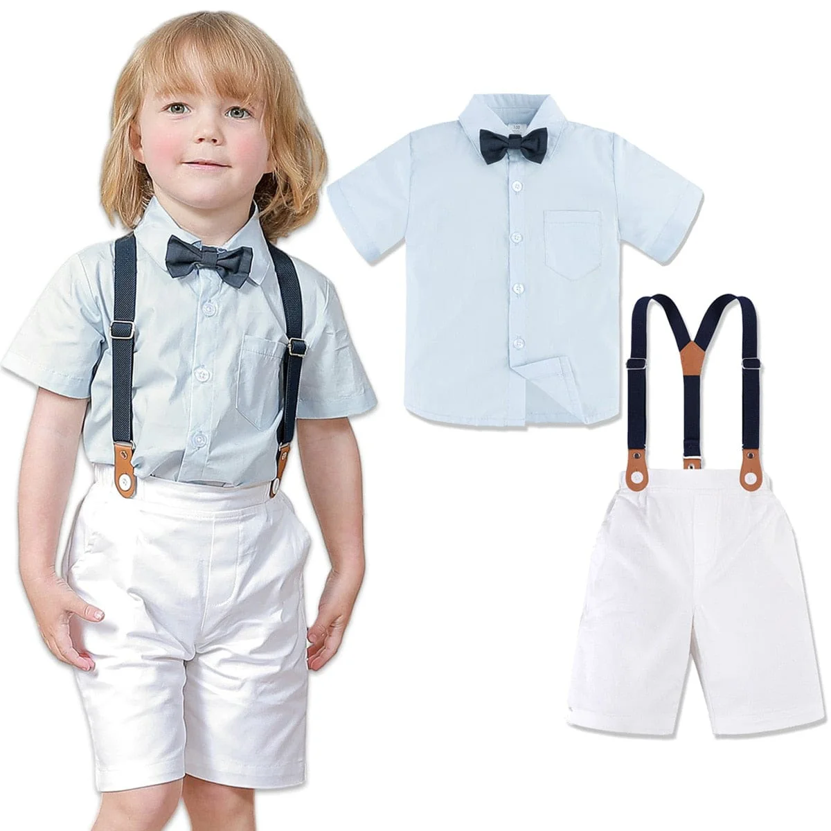Suspender Boy Bow Tie Smart Outfit - Image 2
